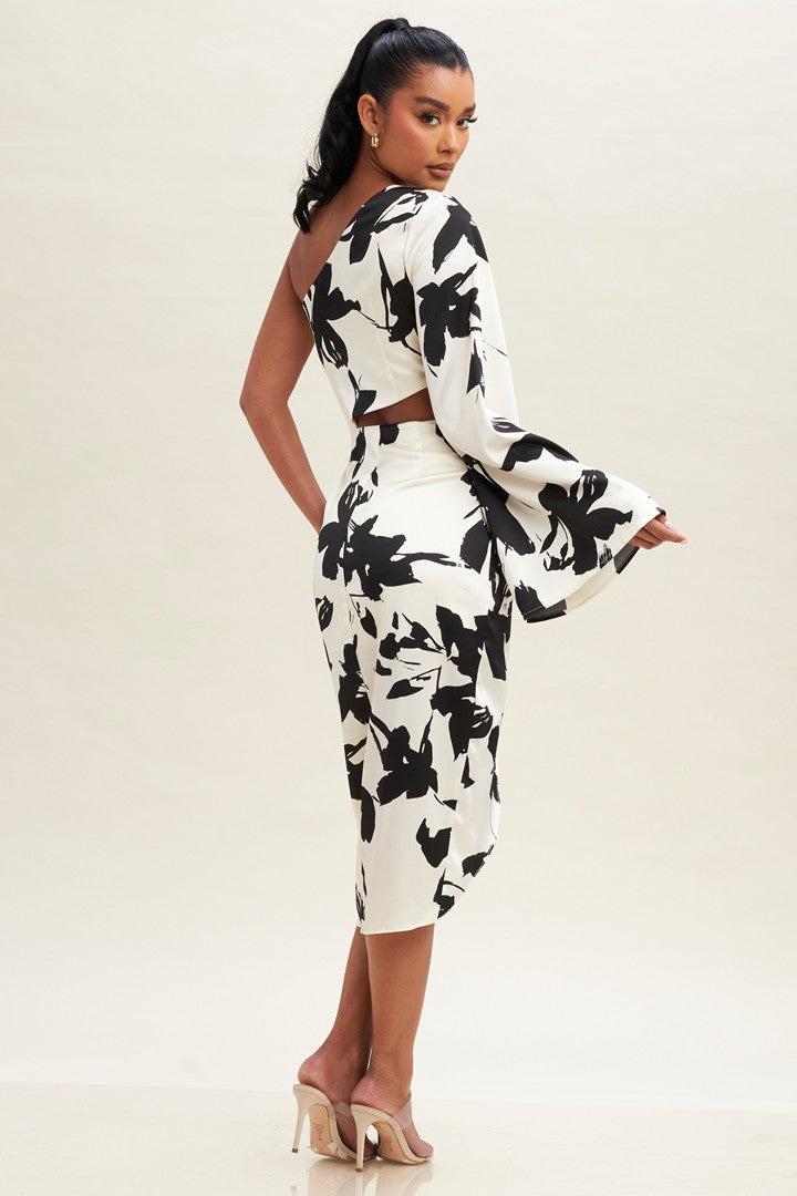 The Yve One Shoulder Midi Dress
